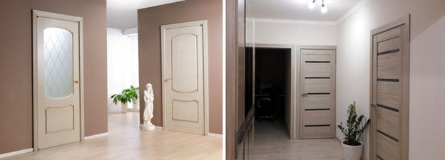 двери нейтральных цветов